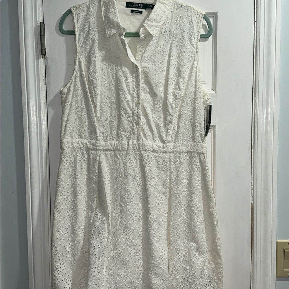 Lauren Ralph Lauren Sleeveless Eyelet Dress